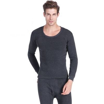 Cotton Undershirts Men Long Johns Thermal Underwear Base Man Underwear Thermo Shirt Men Winter Bottoms Warm Suit Tight Tops: Dark Grey / XXL