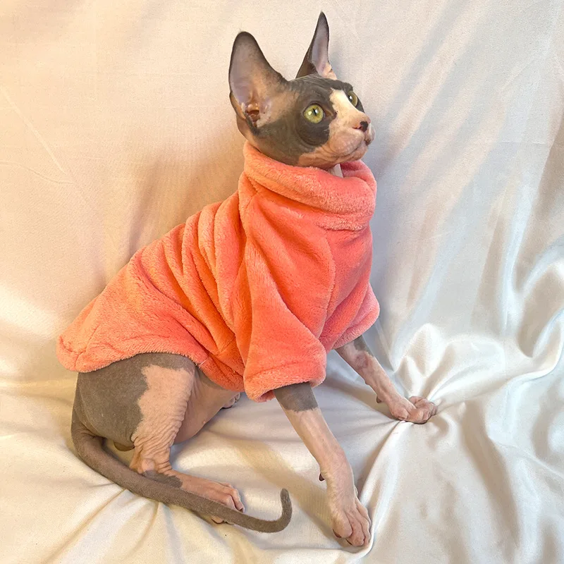 Vestiti alla moda per gatti Sphynx Maglione per gatti Abbigliamento per gattini Hound Dog Felpa con cappuccio Vestiti per Sphinx Cat Outfit Tute per animali domestici