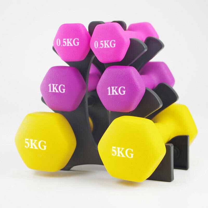 Conjunto de halteres 0.5kg, suporte de halteres para academia e exercícios, fitness, feminino e masculino, para treino, levantamento de peso, academia