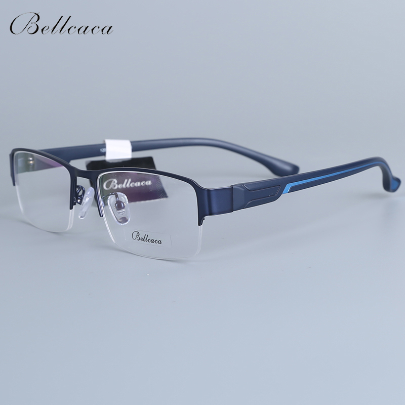 Bellcaca Spectacle Frame Men Eyeglasses Nerd Computer Optical Transparent Clear Lens Eye Glasses Frame For Male Eyewear 12006