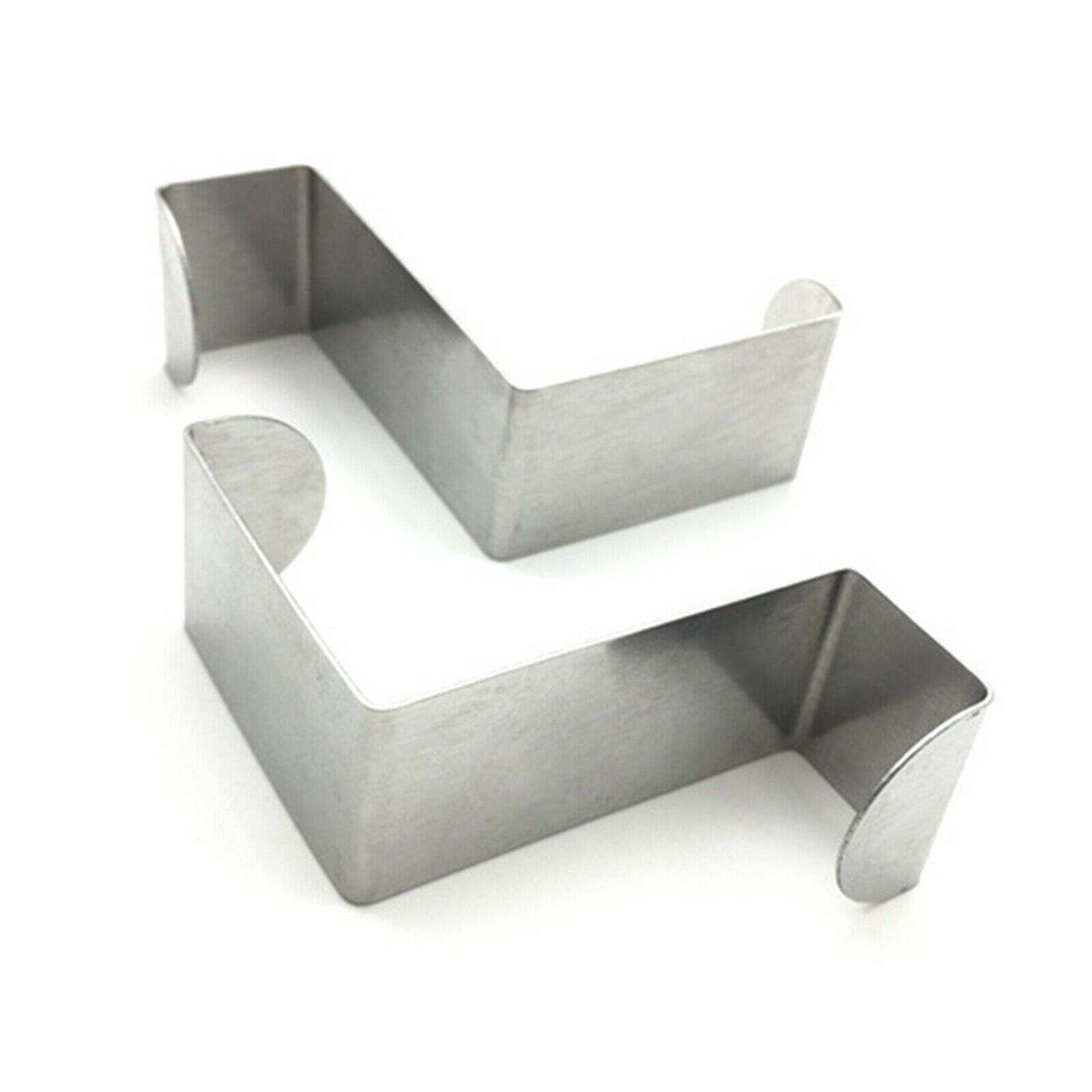 5 uds gancho de puerta de acero inoxidable para toallas y bolsos ropa de gabinete de cocina soporte organizador para el hogar