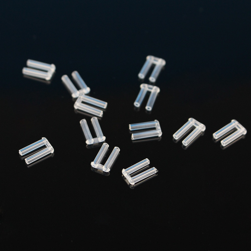 200pcs 1.4mm 1.5mm x 7mm x 0.8mm Rimless Glasses Double rubber plug Lock Bushings eyeglasses plastic double bushing pins