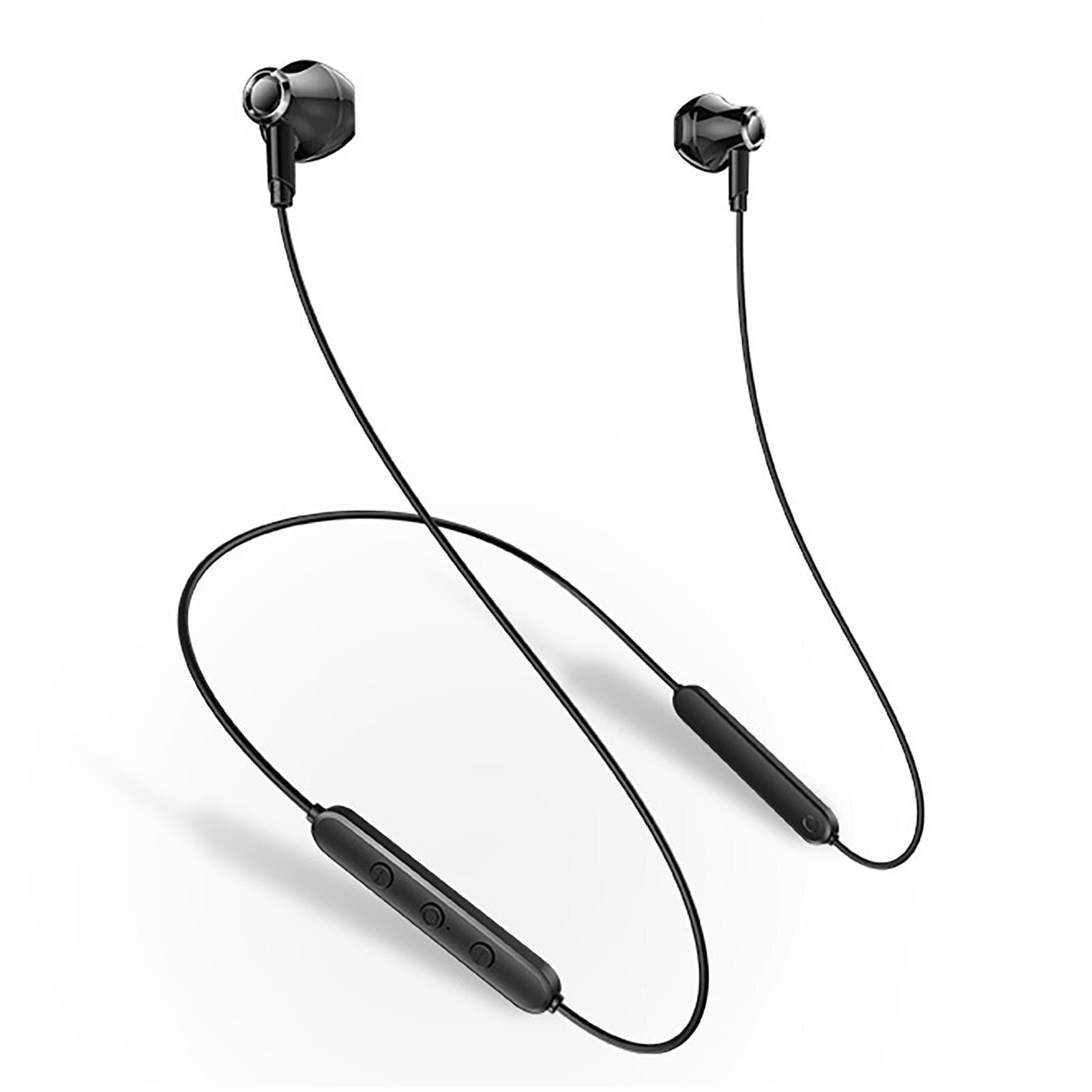 B12/14/15 Draadloze Bluetooth 5.0 Sport Headset Hals Semi-In-Ear Oordopjes Licht Nekband Met Actieve noise Cancelling Microfoon: B15 Black