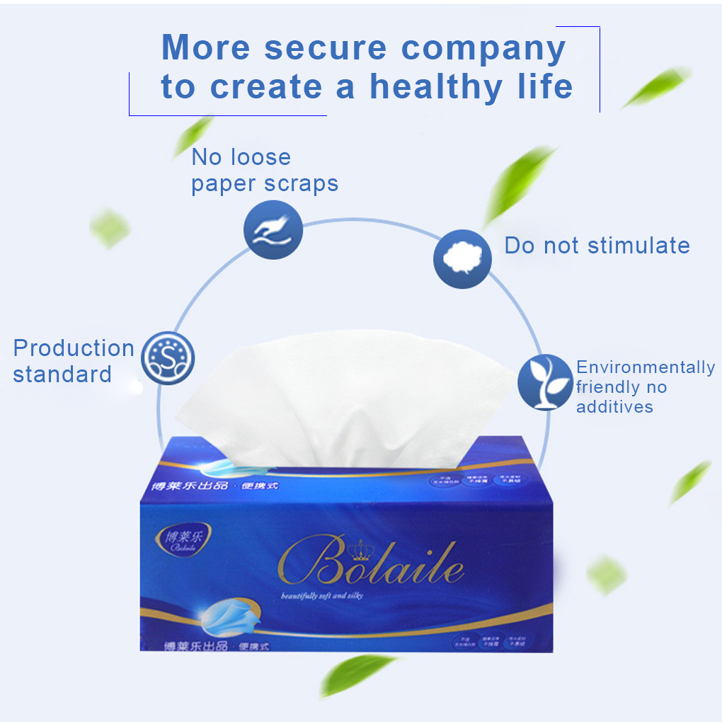 6 Packs 100 Sheets Wood Pulp Paper Tissues Multifold Paper Towel Toilet Napkins for Home Restaurant