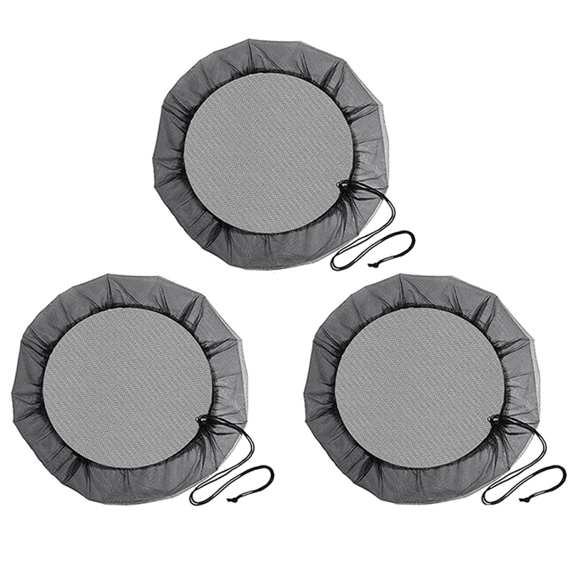 3 Pieces Mesh Cover For Rain Barrel, Water Collection Buckets Cover Tank Harvesting Tool Protector Rain Barrel Netting