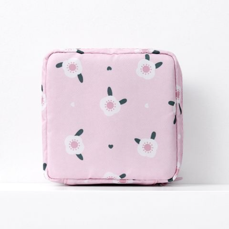 Frauen Tampon Lagerung Tasche fallen Sanitär Pad Beutel Serviette Kosmetik Taschen Organizer Damen machen-hoch Tasche Mädchen Tampon Halfter Organizer: L / verrotten