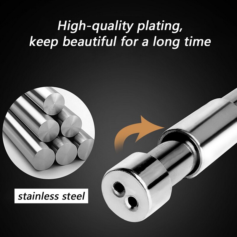 Adjustable Stainless Steel Spring Tension Rod Rail For Clothes Towels Retractable Shower Curtains Fixed Hanging Rod