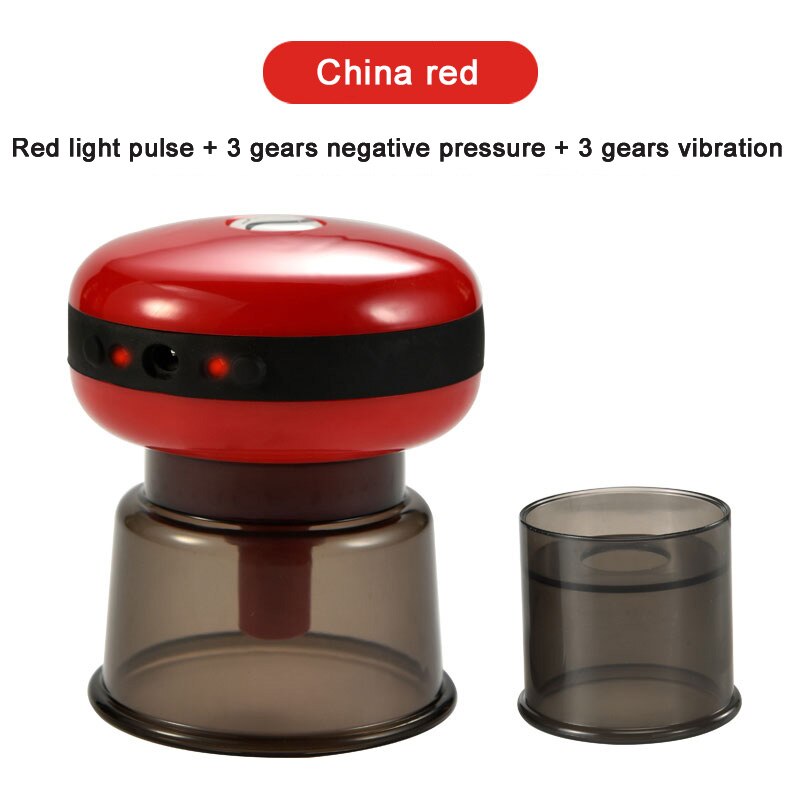 Intelligent Massage Cupping Device, Electric Shoulder, Cervical Spine, Waist, Back Meridian, Intelligent Vibration Scraping: red