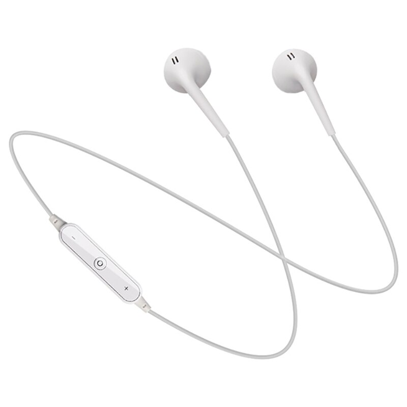 S6 Sport Halsband Drahtlose Kopfhörer Bluetooth Kopfhörer Kopfhörer Für iPhone 7 8 X mit Mikrofon anruf volumen Kontrolle Kopfhörer: Weiß