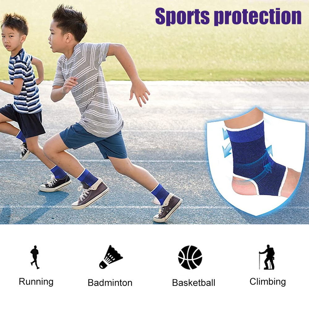 JUUMMP 1 paar gebreide enkelbrace compressie kinderen sport hardlopen elastische enkelsteun kinderen elleboog polssteun