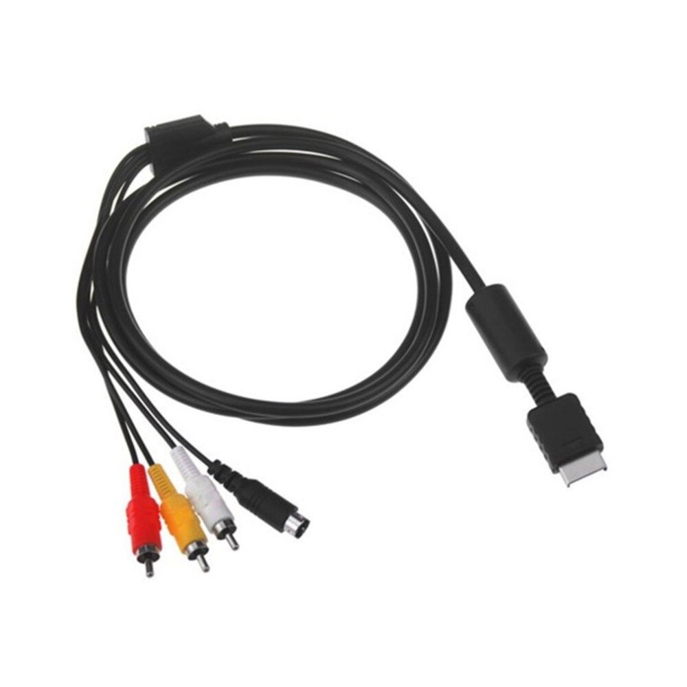 Composite S-Video RCa aV 2in1 audio video cord wire S-Video aV Cable for PS2 for PS3 for Playstation 2 3 Console