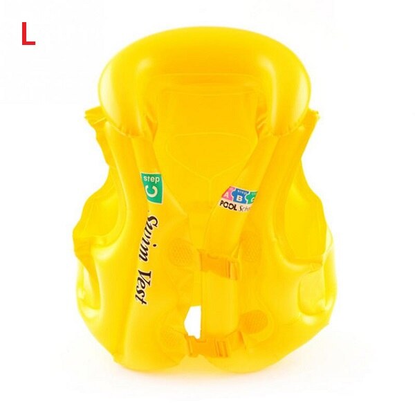 Kinderen Zwemmen Opblaasbare Zwembaden Vest Verstelbare PVC Kids 'Drijft Baby Water fun speelgoed Badpak Kinderen Water Speelgoed: Yellow L