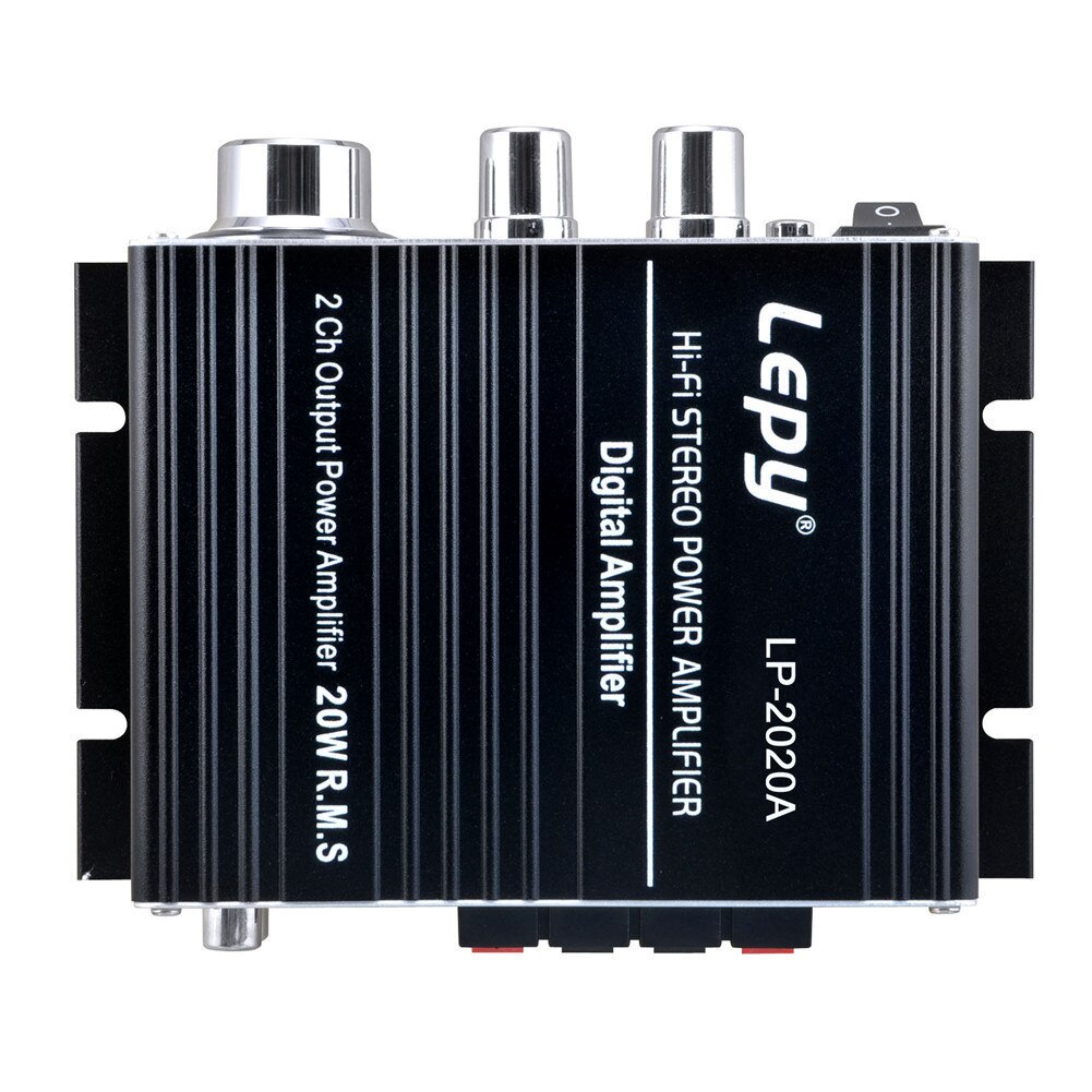 Auto Versterker Digitale Hoogwaardige Kleine eindversterker ONS Standaard Voeding 3A EU/US/UK plug Zwart, zilver LP-2020A
