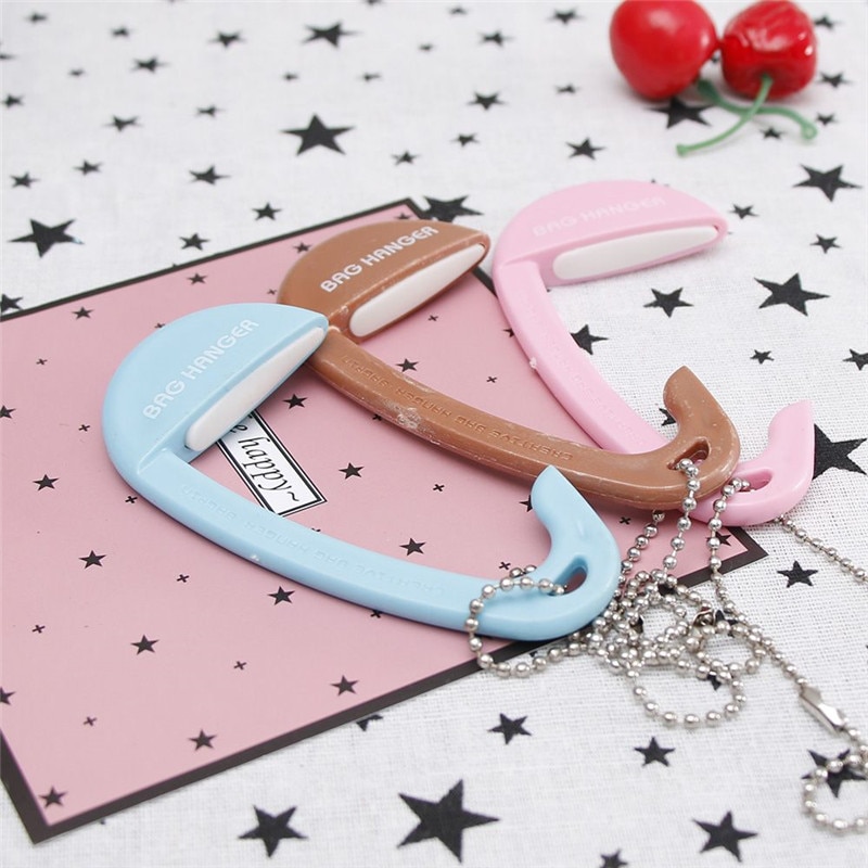1pc tafel bureau stoel hanghaak tas handtas tote portemonnee hanger oortelefoon houder opbergclips haken houder blauw/roze/koffie