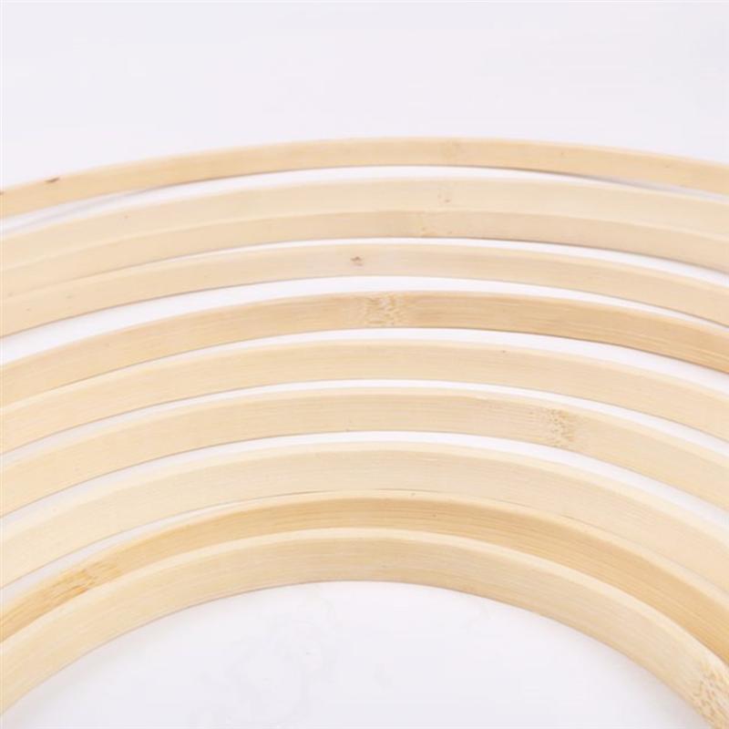 Atrapasueños anillo bordado redondo aro herramienta Círculo bambú marco DIY manualidades con punto de cruz Stitch chino tradicional costura Manual herramienta