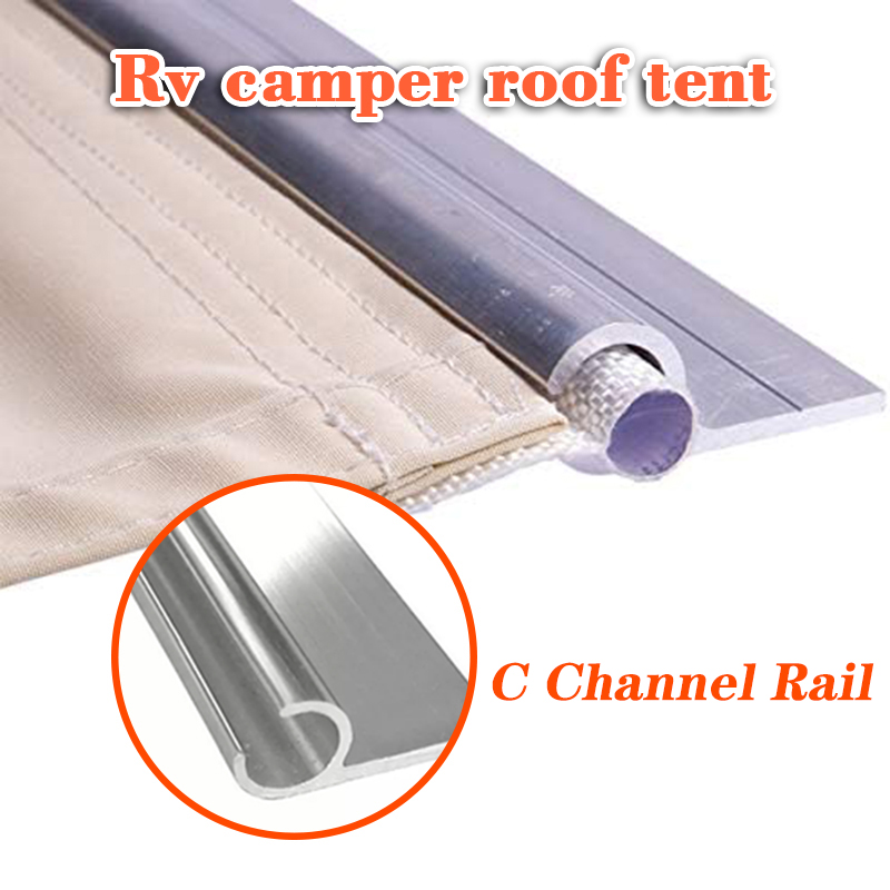 For Campervan Motorhome Caravan Awning Rail C Channel 8 X 0.5m Strip With D/S Tape 400 Cm Aluminium Awning Rail Vehicle Parts