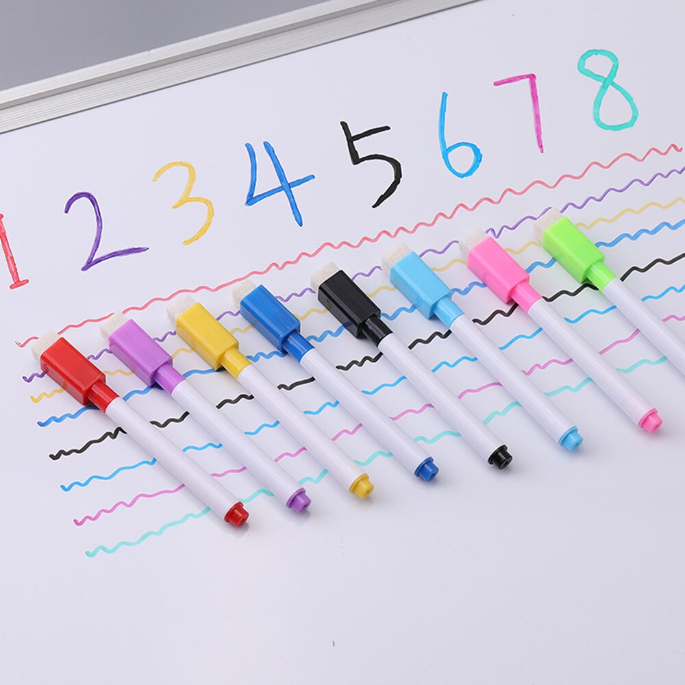 4 Stks/set Whiteboard Marker Kleur Uitwisbare Pennen Met Magnetische Spons Uitwisbare Kids Kleur Schilderen Pen