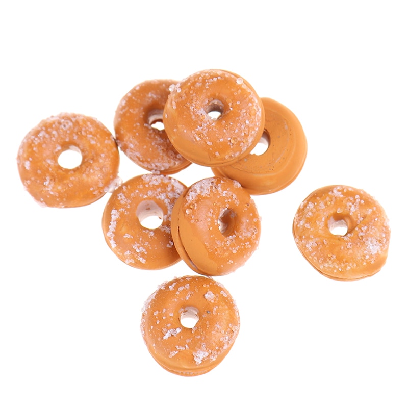 1 Tasche Künstliche Krapfen Schokolade Gefälschte Lebensmittel Ornament Handwerk Dekor Miniatur Puppenhaus Dekoration DIY Küche Spielzeug