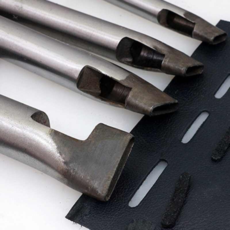 Outil à main bricolage cuir Rectangle | Poinçon, trou carré, ceinture, trou carré 4*12mm poinçon 4*8mm