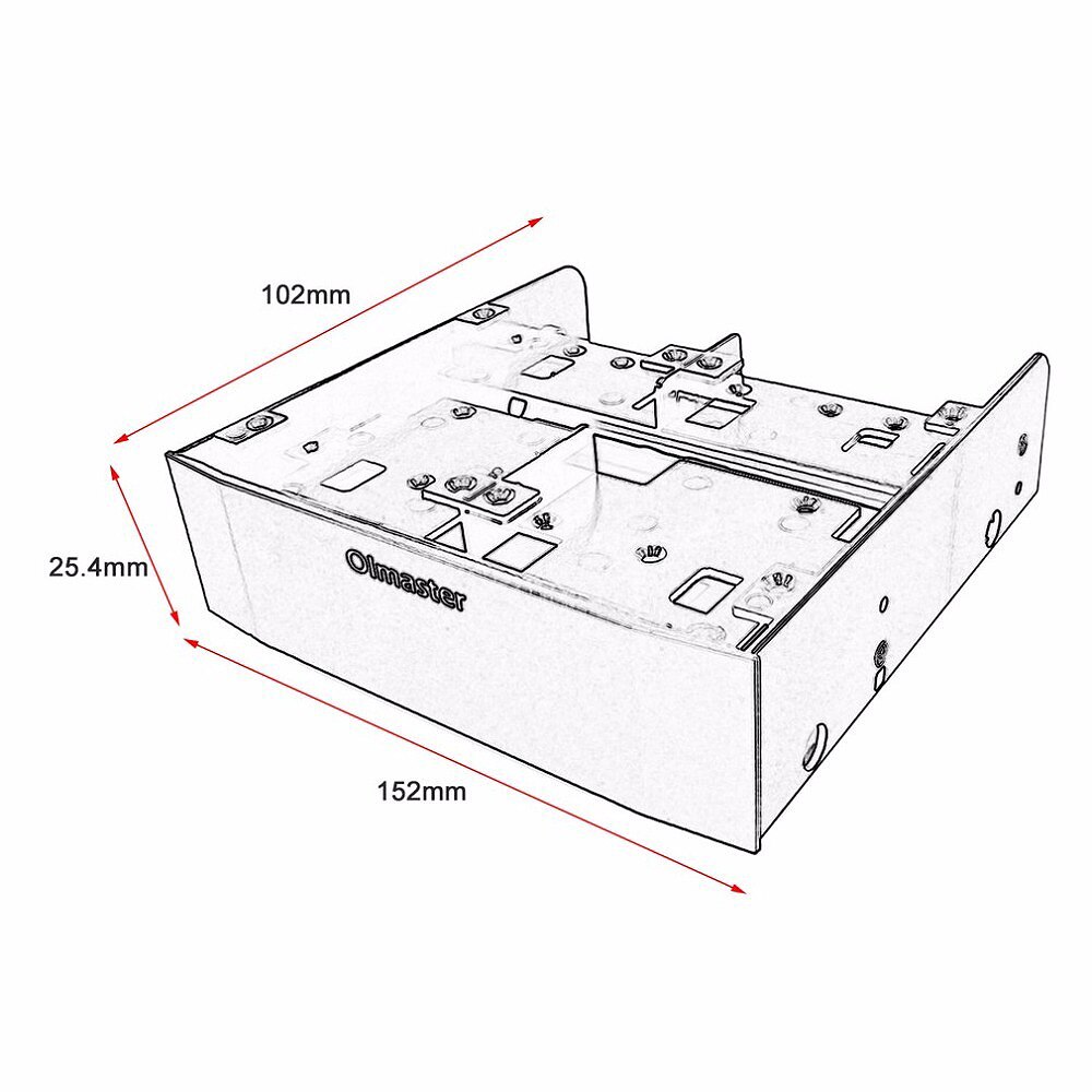 OImaster Multi-functional Hard Drive Conversion Rack Standard 5.25 Inch Device Comes with 2.5 inch / 3.5 inch HDD mounting scr