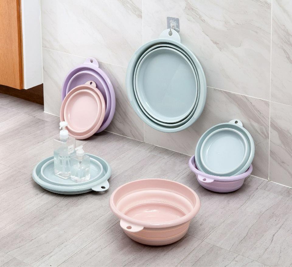 Household portable folding washbasin camping travel tourism outdoor folding basin bathroom wash basin