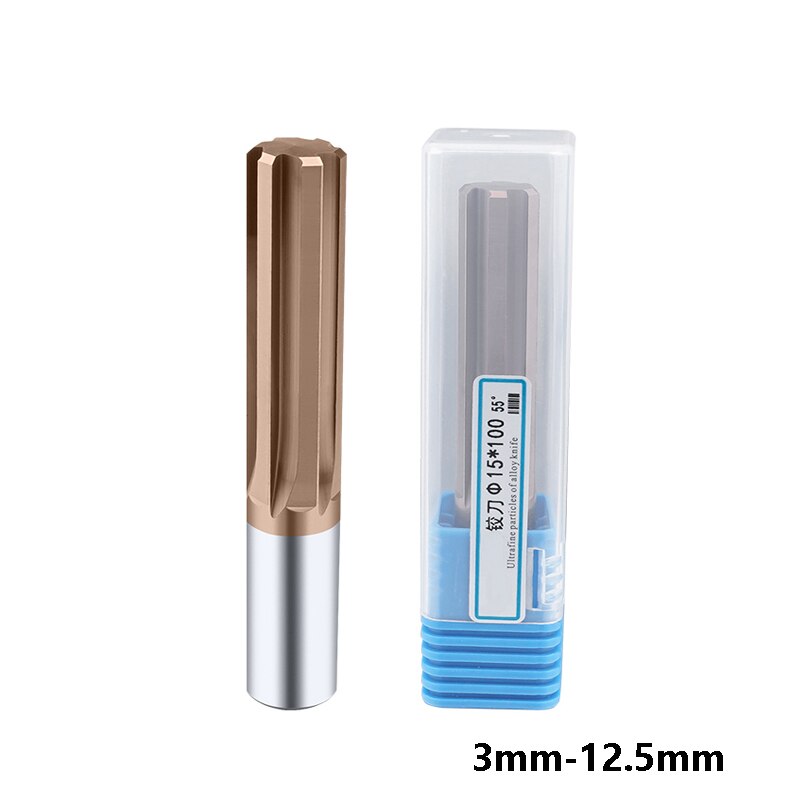 ÜBER Vhm Maschine Reibahle Wolfram Stahl Gerade Slot Beschichtete Gerade Schaft Cutter 6 Flöten H7 3-12,5mm