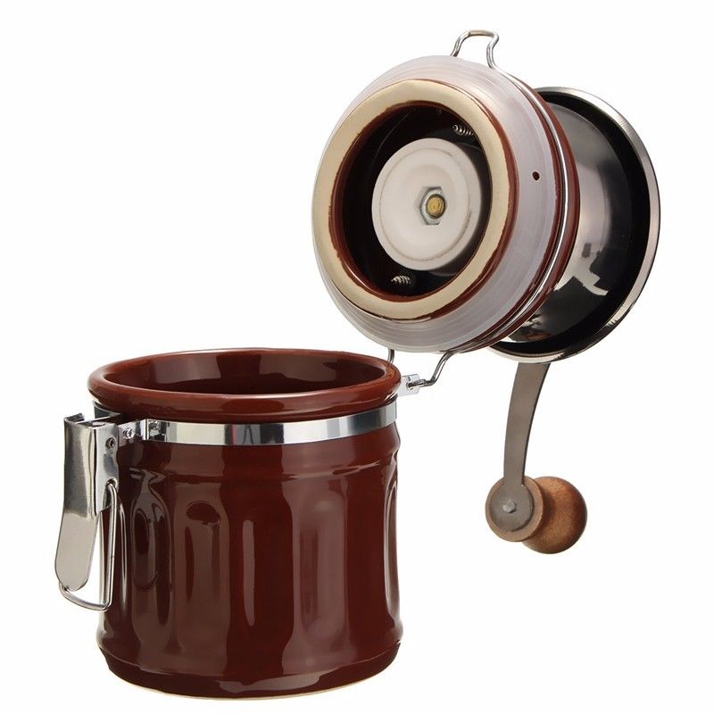 Håndlavet handy manuel krydderi kaffebønne peberkværn mølle rustfri stålkværn med keramisk kerne kaffemaskine