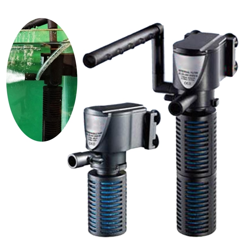 Interne aquariumfilter schildpaddentank vissentank ingebouwde filterpomp met filtersponzen eenvoudige bediening aquariumaccessoires