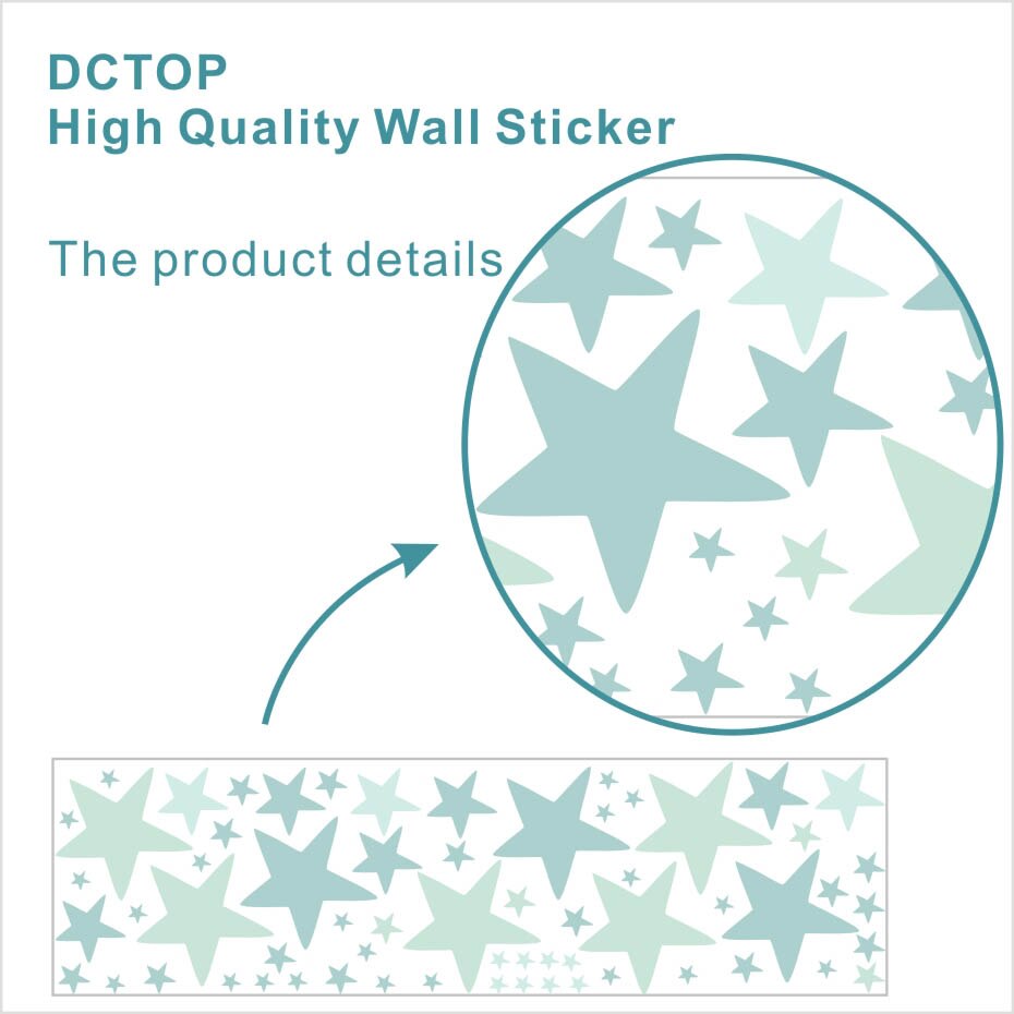 Estrellas de colores Polka Dots vinilo pegatina habitación decoración murales de arte papel tapiz impermeable extraíble hogar para pared guardería bebé DCTOP: TCA90015G