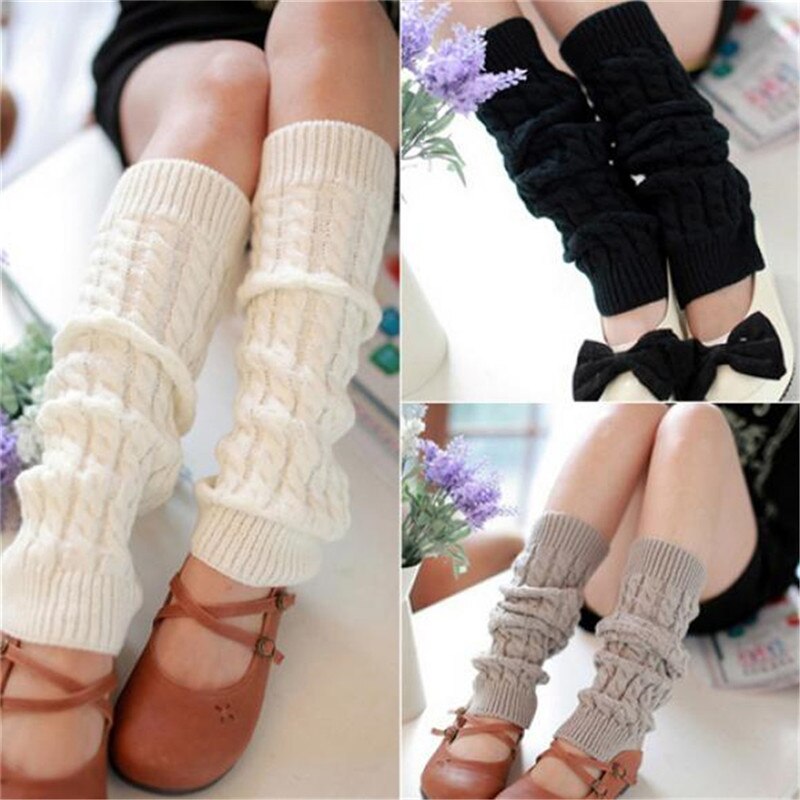 Fashion Leg Warmers Women Warm Knee High Winter Knit Solid Crochet Leg Warmer Socks Warm Boot Cuffs Beenwarmers Long Socks Hot main image 0
