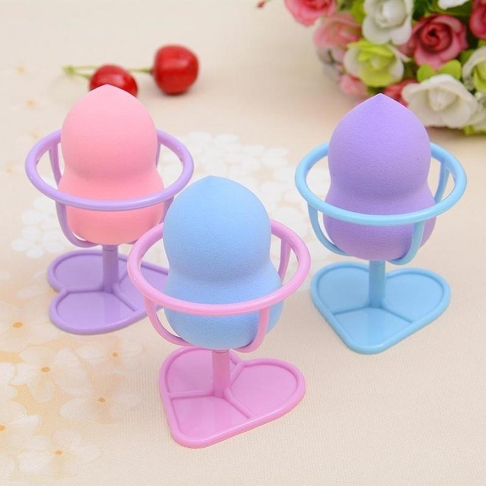 Soporte de exhibición de esponja con forma de huevo para maquillaje, estante de secado, almacenamiento de esponja, 1 unidad