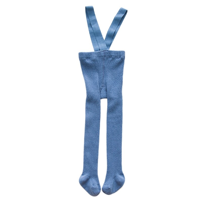 Baby Cotton Pantyhose Newborn Pants High Waist Cross Belt Leggings 49cm Baby Boys Girls Protect Navel Pants: Blue