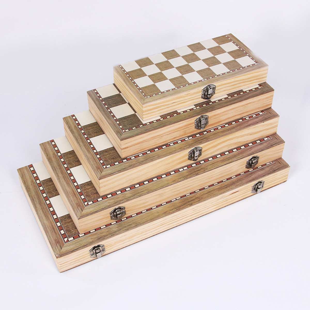 Board game toy kit foldable wooden chess set travel game chess backgammon checkers toy children chess entertainment