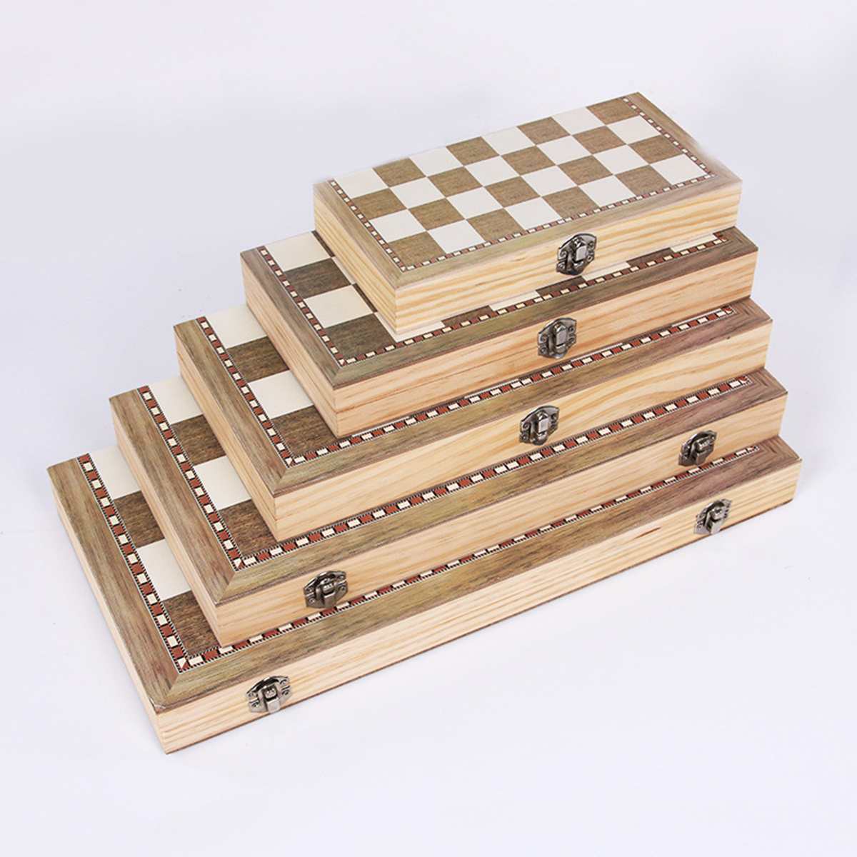 Brettspiel spielzeug kit faltbare holz schach set reise spiel schach backgammon checkers spielzeug kinder schach unterhaltung