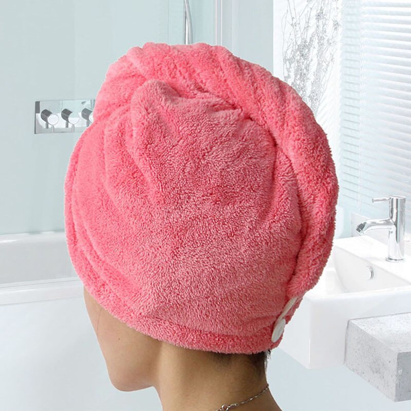 Hårhåndklæde magisk mikrofiber hårtørrer hurtigttørrende tørretumbler hoved tør hat indpakket svømmebassin håndklæde badevikle hat quick cap turban 2