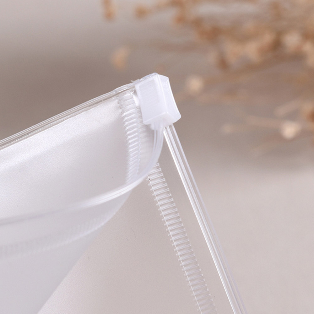 12PCS A5 Size Transparent PVC Document File Paper Binder Loose Leaf Pockets Folders Bags for School Office Supplies