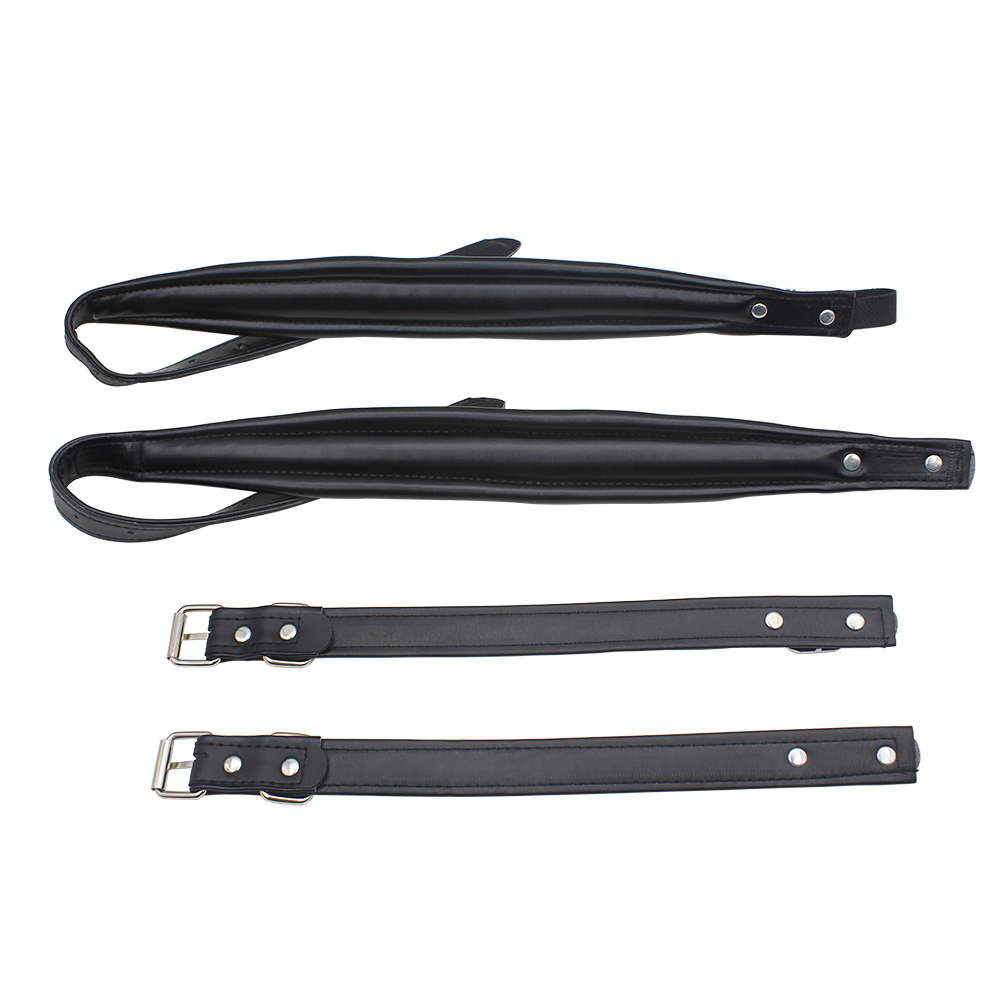 Bretelles réglables en accordéon pour bretelles en cuir Harness16-120 basse accordéon confortable-cuir-bretelles: Black