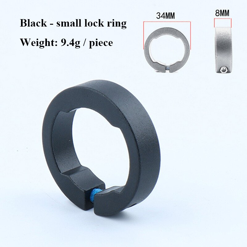 2 stücke Fahrrad Griffe Ring 8/12mm Aluminium Legierung Ende Schloss Ringe MTB Mountain Road Bike Lenker Fahrrad teile radfahren Zubehör: 2pcs BLACK 8MM