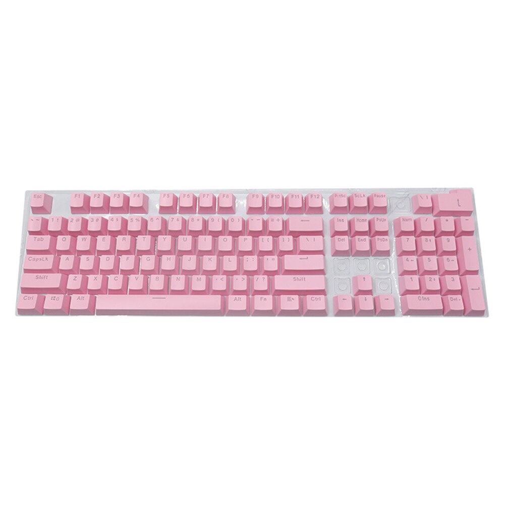 11 Color ABS Translucent Keycaps 104pcs Universal Mechanical Keyboard Keycaps PC Laptop Bakclit Key Cap Set for CHERRY MX: Pink