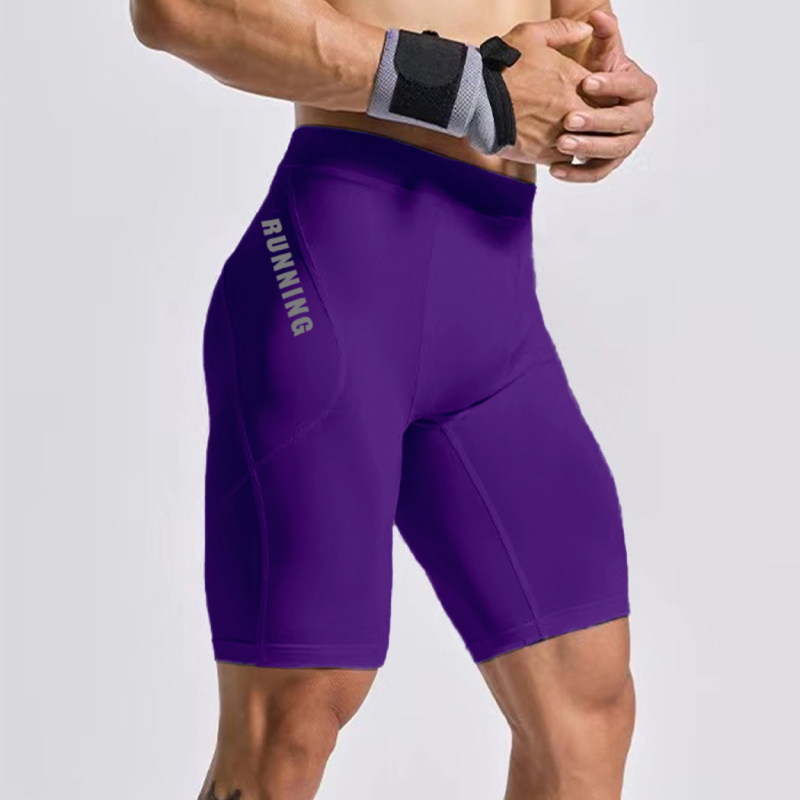 Herr bodybuilding shorts sommar herr crossfit shorts kompression löparshorts gym shorts elastiska kompressionsleggings: L / Beige
