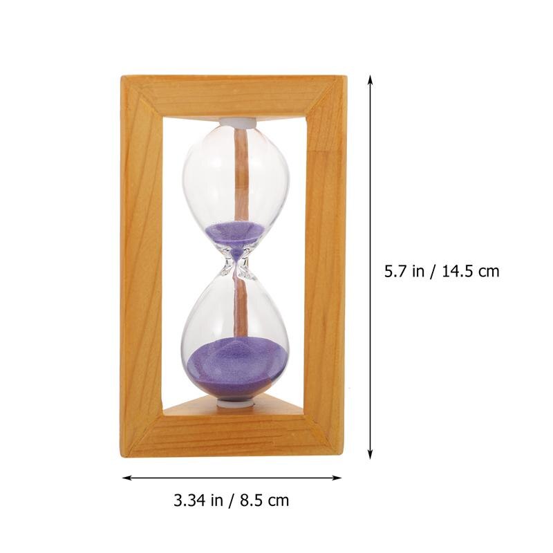 Wooden Glass Hourglass Home Desktop Timer Adornment Simple Timing Tool Home Decor Hourglass