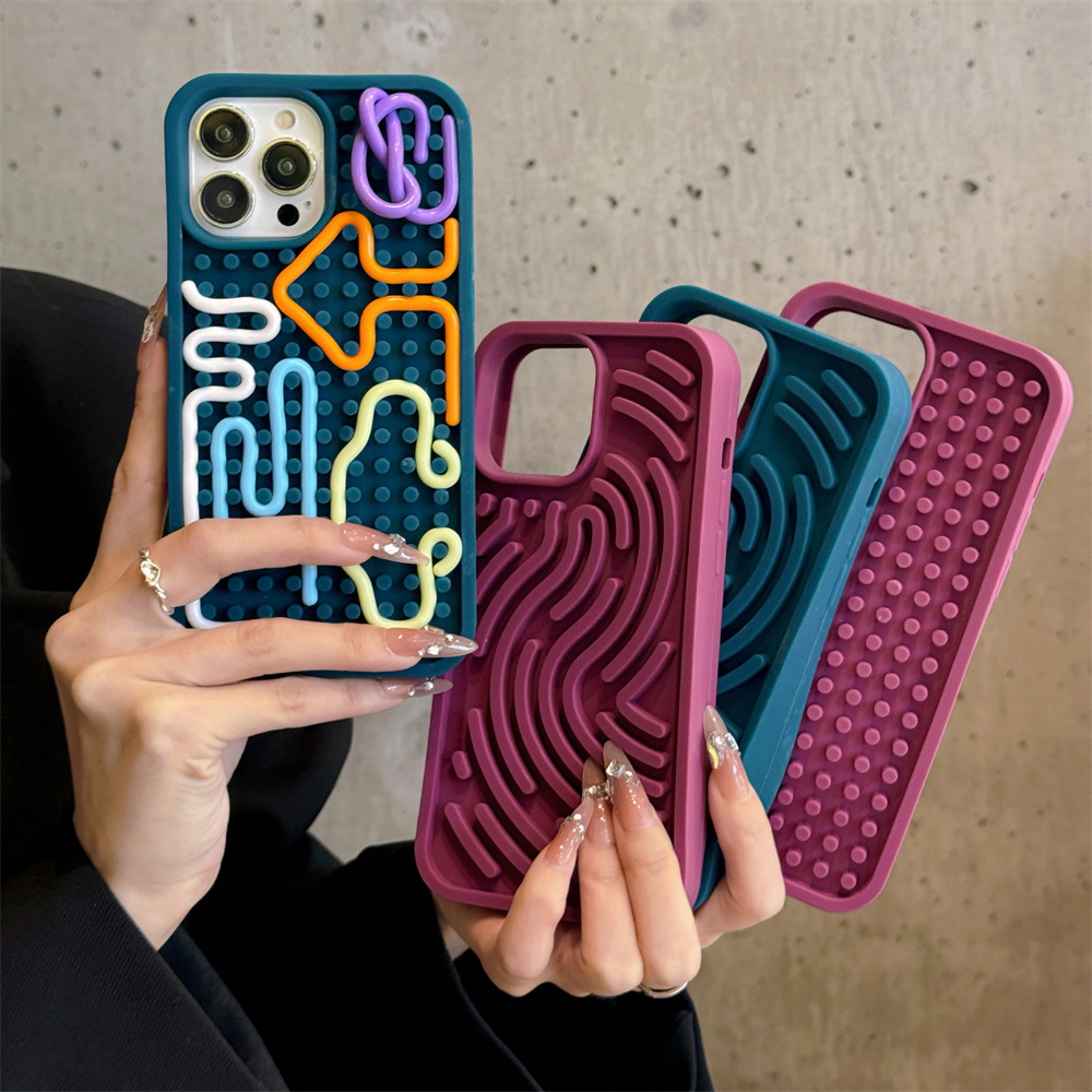 Funda de teléfono con divertido DIY para iPhone 15 Pro 12 13 14 Pro Max, Fundas de silicona a prueba de golpes para Apple 14pro 16, Funda bonita