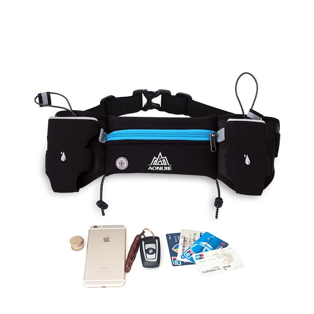 * AONIJIE E834 Marathon Jogging Fietsen Running Hydratatie Riem Heuptas Pouch Fanny Pack Telefoon Houder Voor 250 ml Water flessen