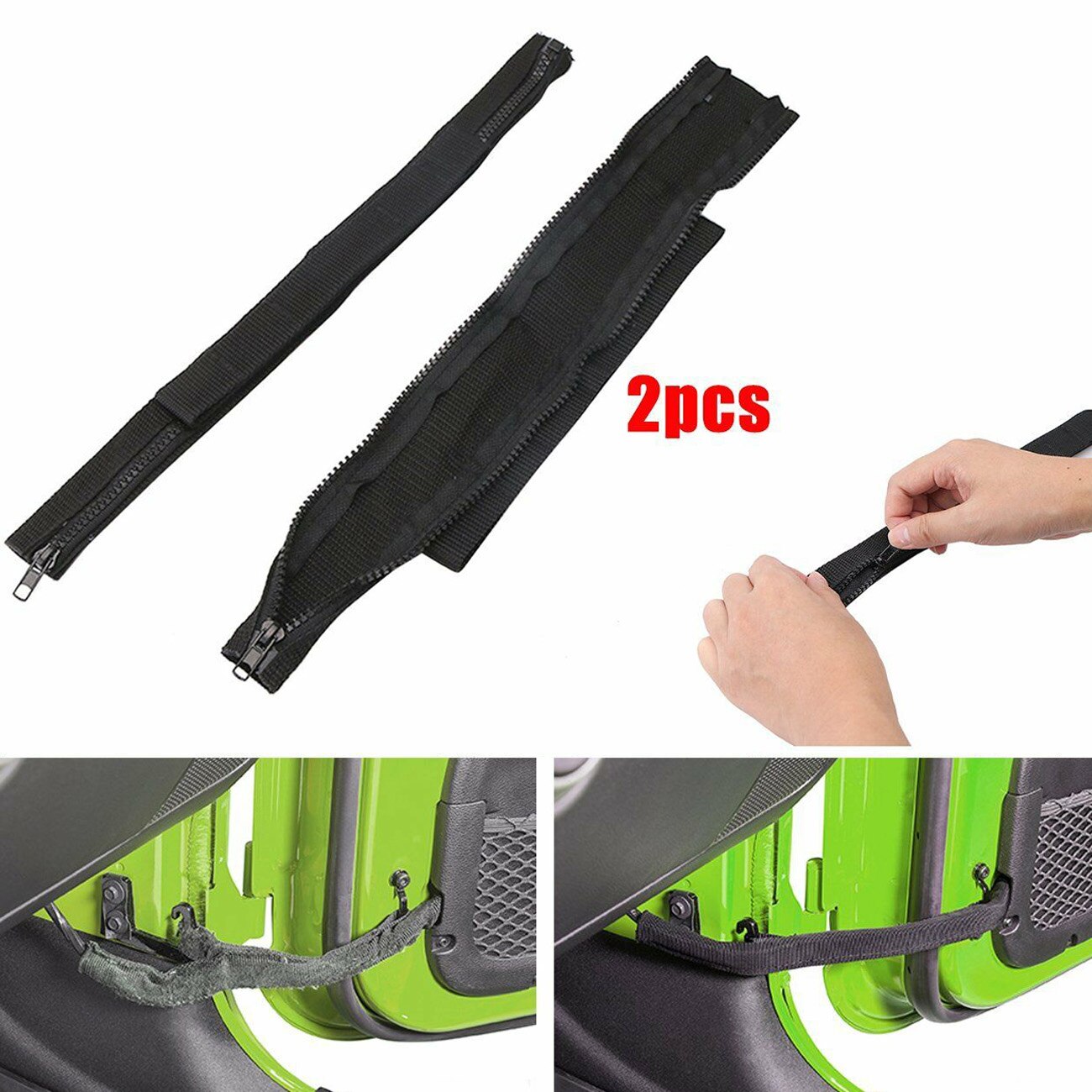 Voor jeep wrangler  jk 2007 begrenzingsband deur 2 stuks auto auto zwart