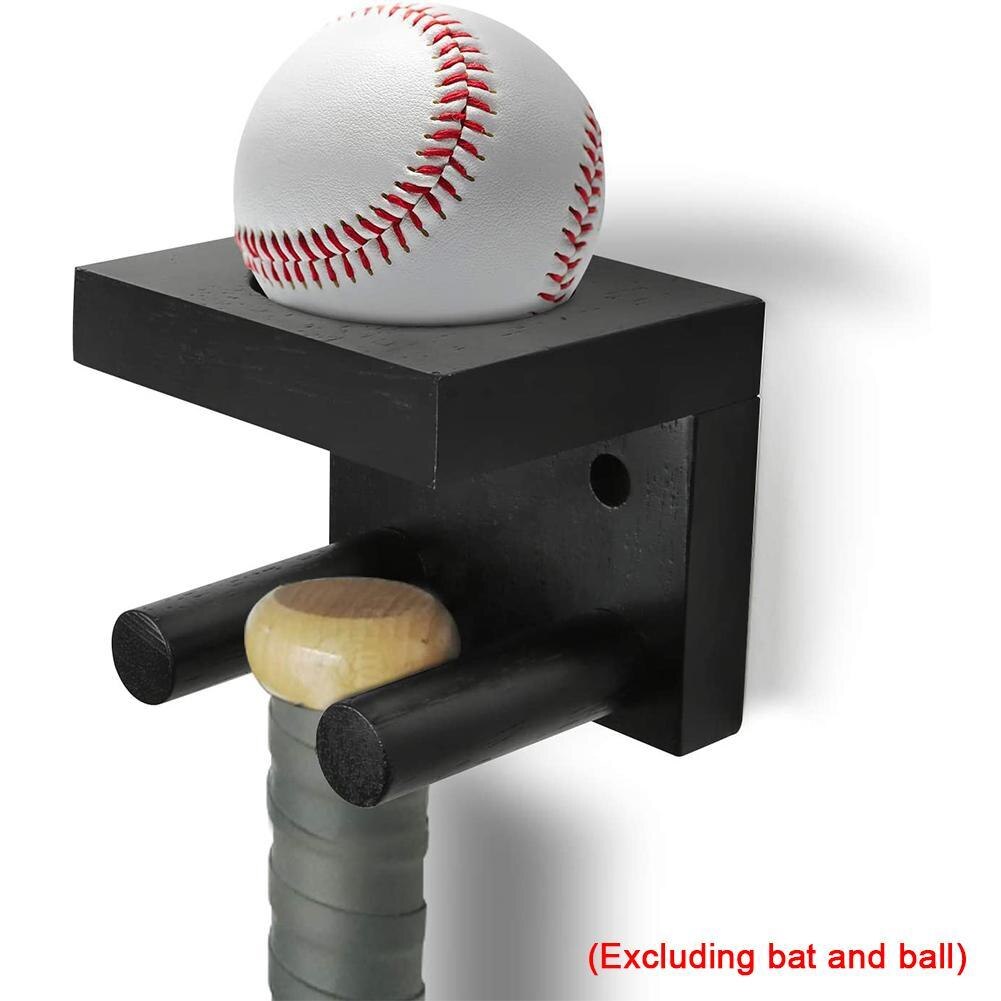 Baseball Bat Rack Vertical Tennis Baseball Bat Softball Holder Wall Display Mount Stick Racket Rack Bracket Ball Wood T4S1
