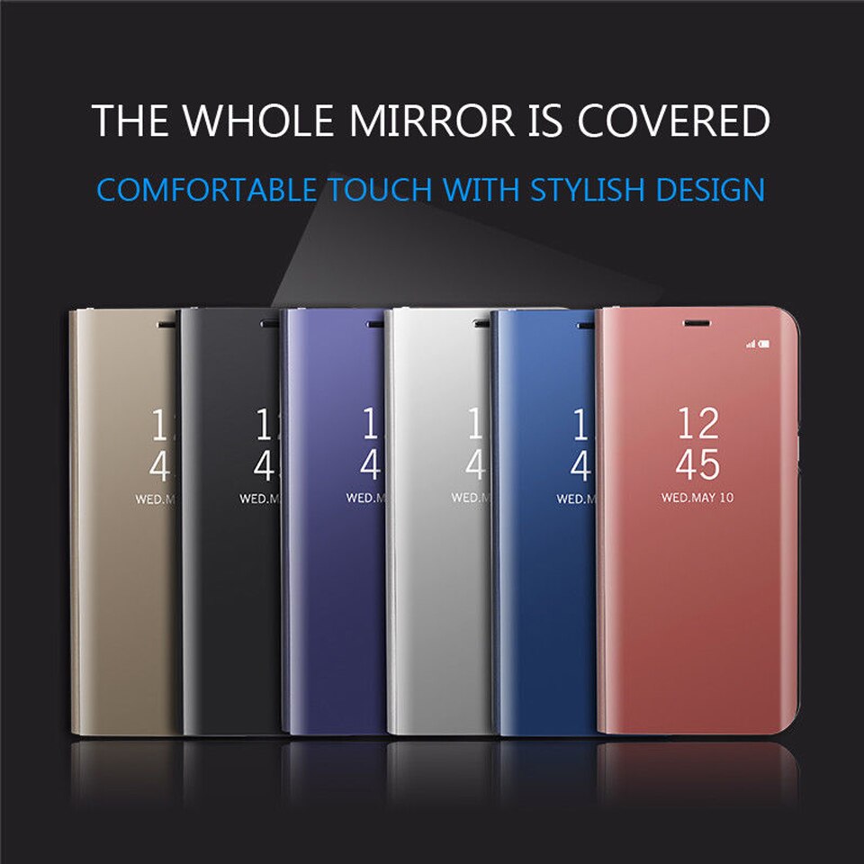 Voor Realme C21 Case Smart Sleep Spiegel Flip Telefoon Case Covers Voor Realme C21 RMX3201 Magneet Stand Boek Coque C21
