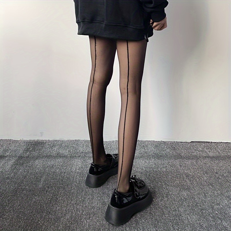 1 packung elastische schwarze strumpfhose, hochtaillierte, halbtransparente strumpfhose mit fußteil, damenstrümpfe & feinstrumpfwaren: Ursprünglich Titel