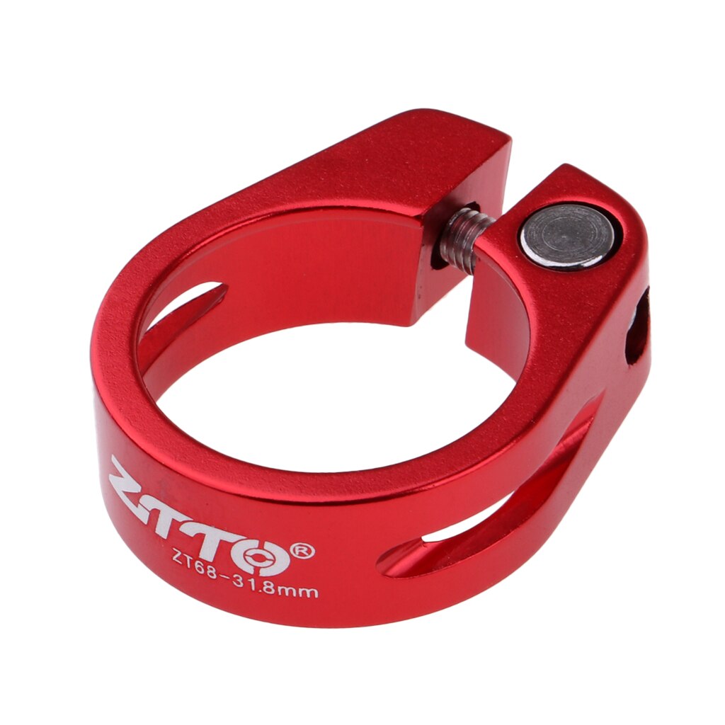 Bike Seat Post Clamps Ultralight Lock Bicycle Seatposts Clip: Red 31.8mm