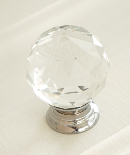 3,75 "5" de cristal manijas del Gabinete esférica cajón perillas para puerta de Metal para tirador de mueble manija del Gabinete de diámetro 30/40mm: small knob