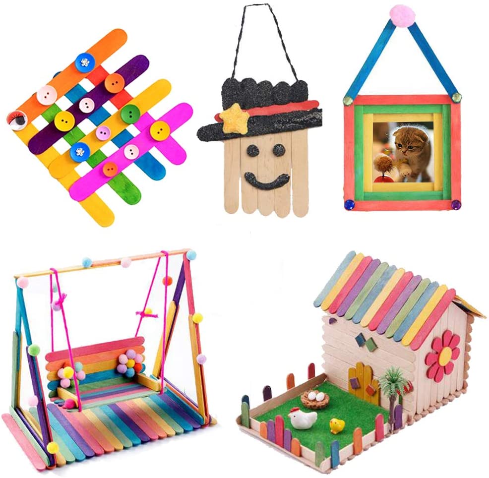 50pcs Popsicle Sticks Natural Wooden Pop Popsicle Sticks 9.3cm Length Wood Craft Ice Cream Sticks Popsicl Accesorios